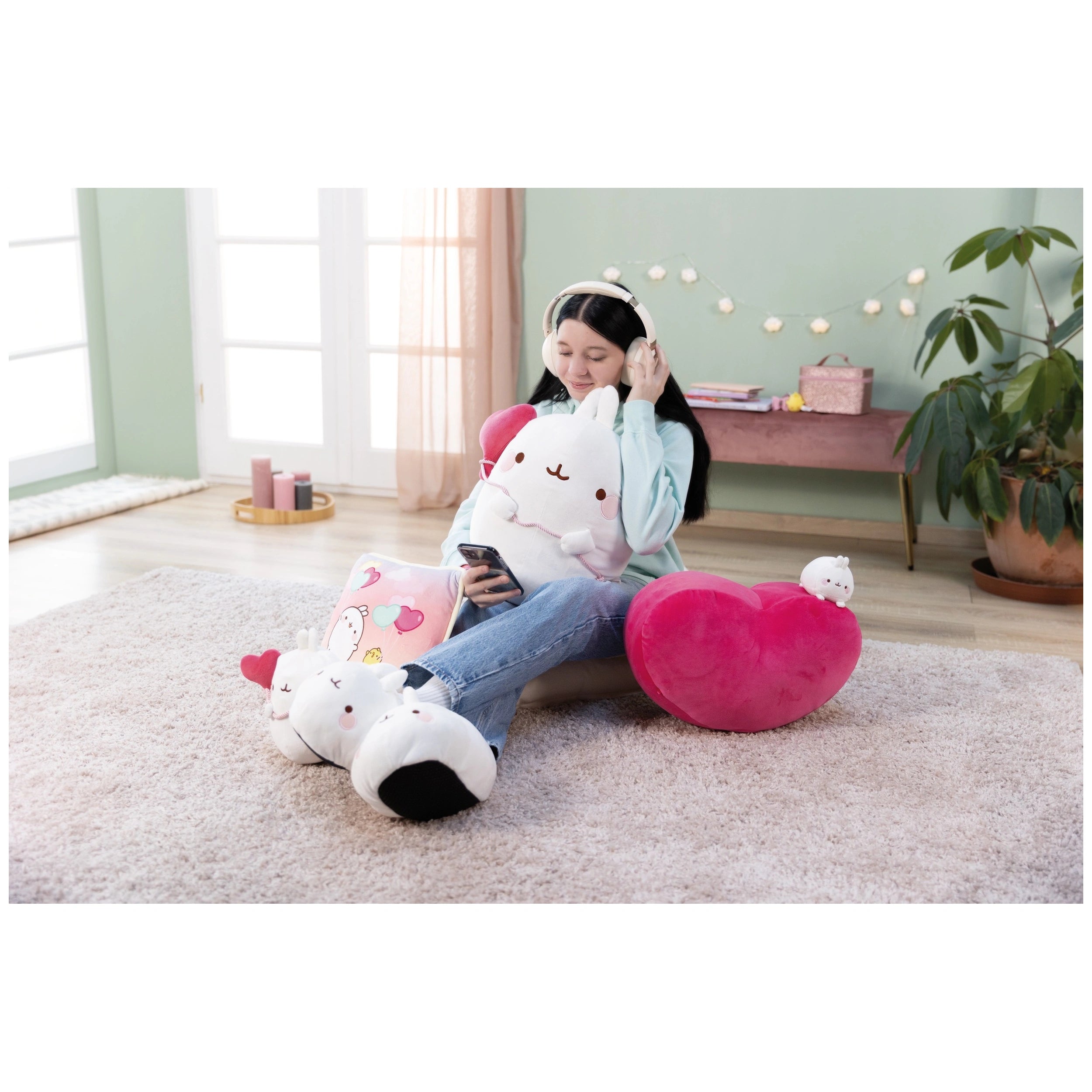NICI - Coussin Molang 30x30 cm Animaux en peluche