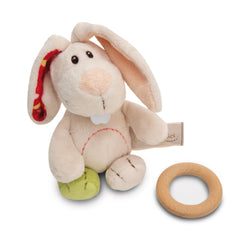 NICI - Mon Premier NICI - Lapin Griffin Tilli avec Anneau en Bois - Sucettes et Anneaux de Dentition