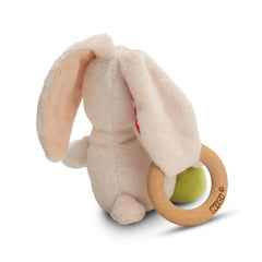 NICI - Mon Premier NICI - Lapin Griffin Tilli avec Anneau en Bois - Sucettes et Anneaux de Dentition