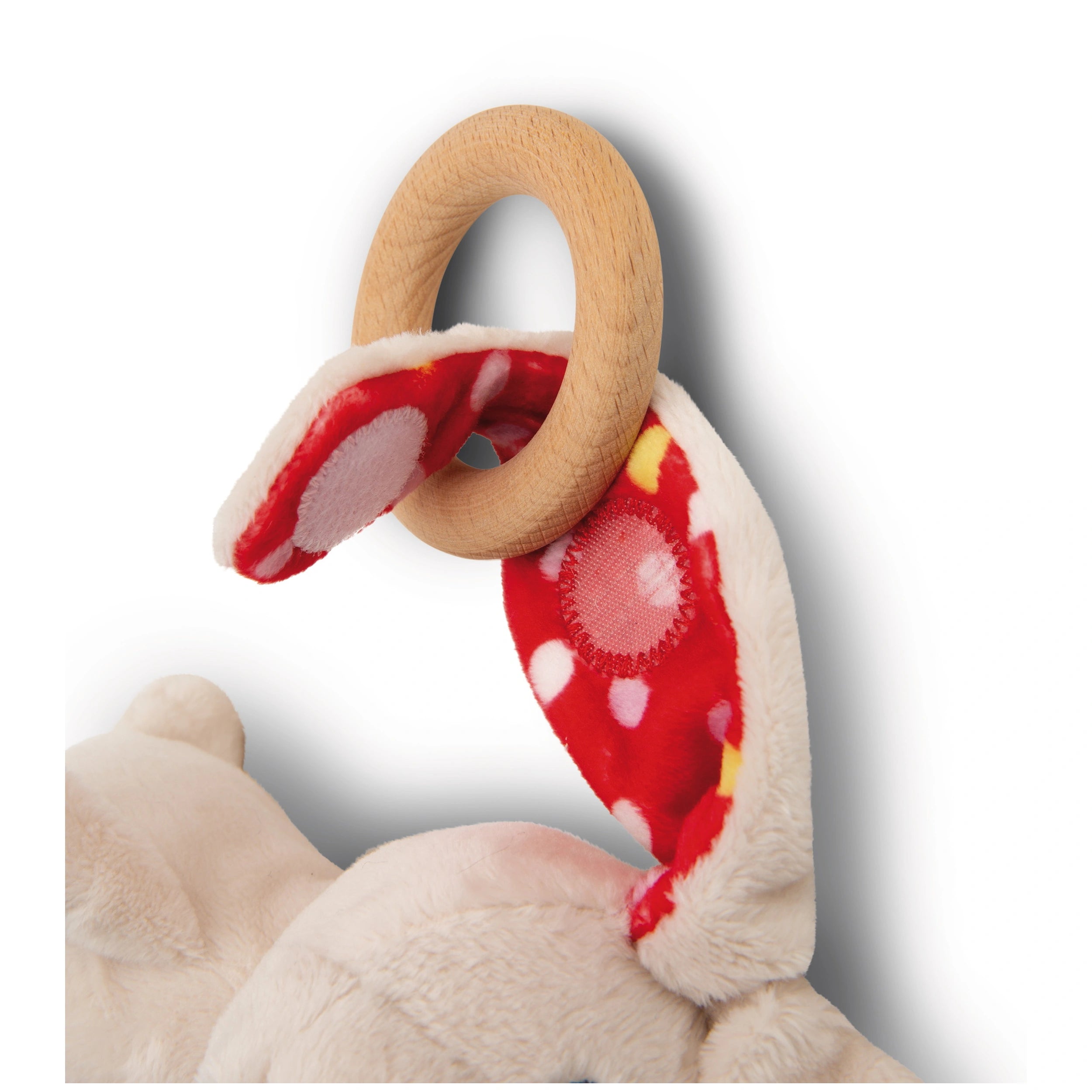 NICI - Mon Premier NICI - Lapin Griffin Tilli avec Anneau en Bois - Sucettes et Anneaux de Dentition