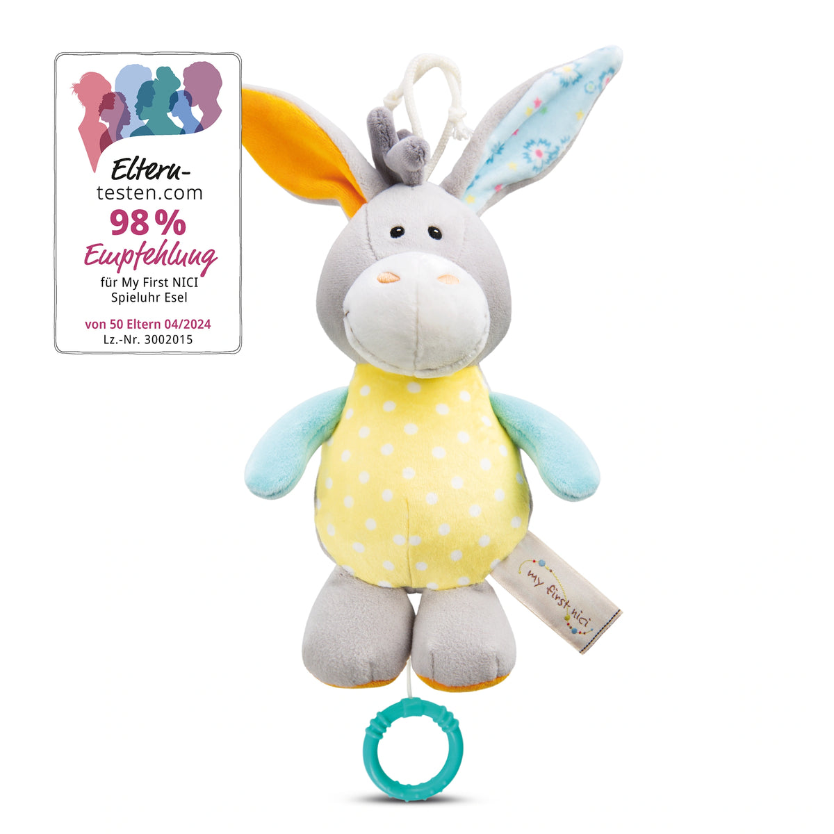 NICI - Ma Première Boîte à Musique NICI Âne 18 Cm - Jouets d'Activité pour Bébé