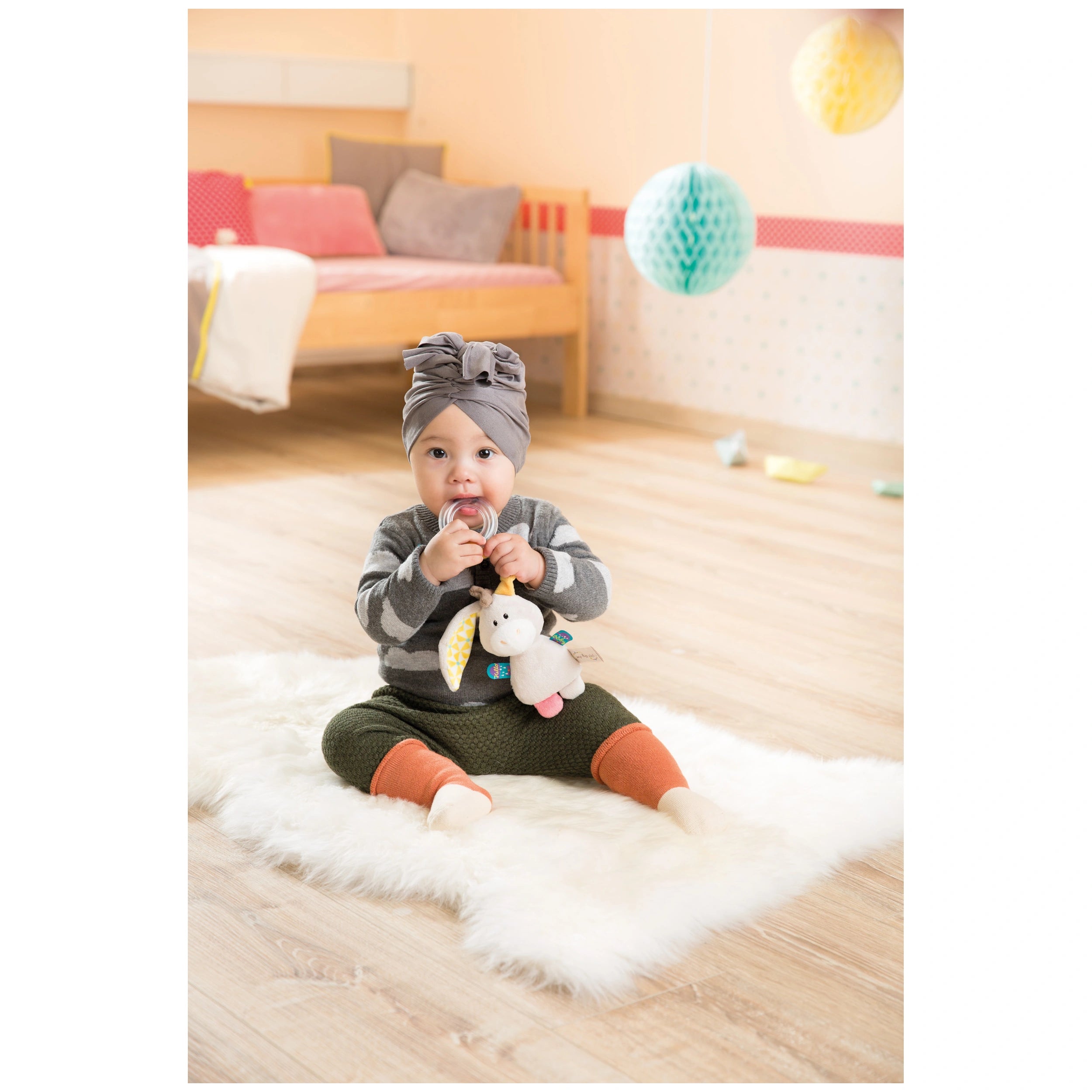 NICI - Mon Premier Hochet Anneau Donkey Muli 15 Cm - Hochets