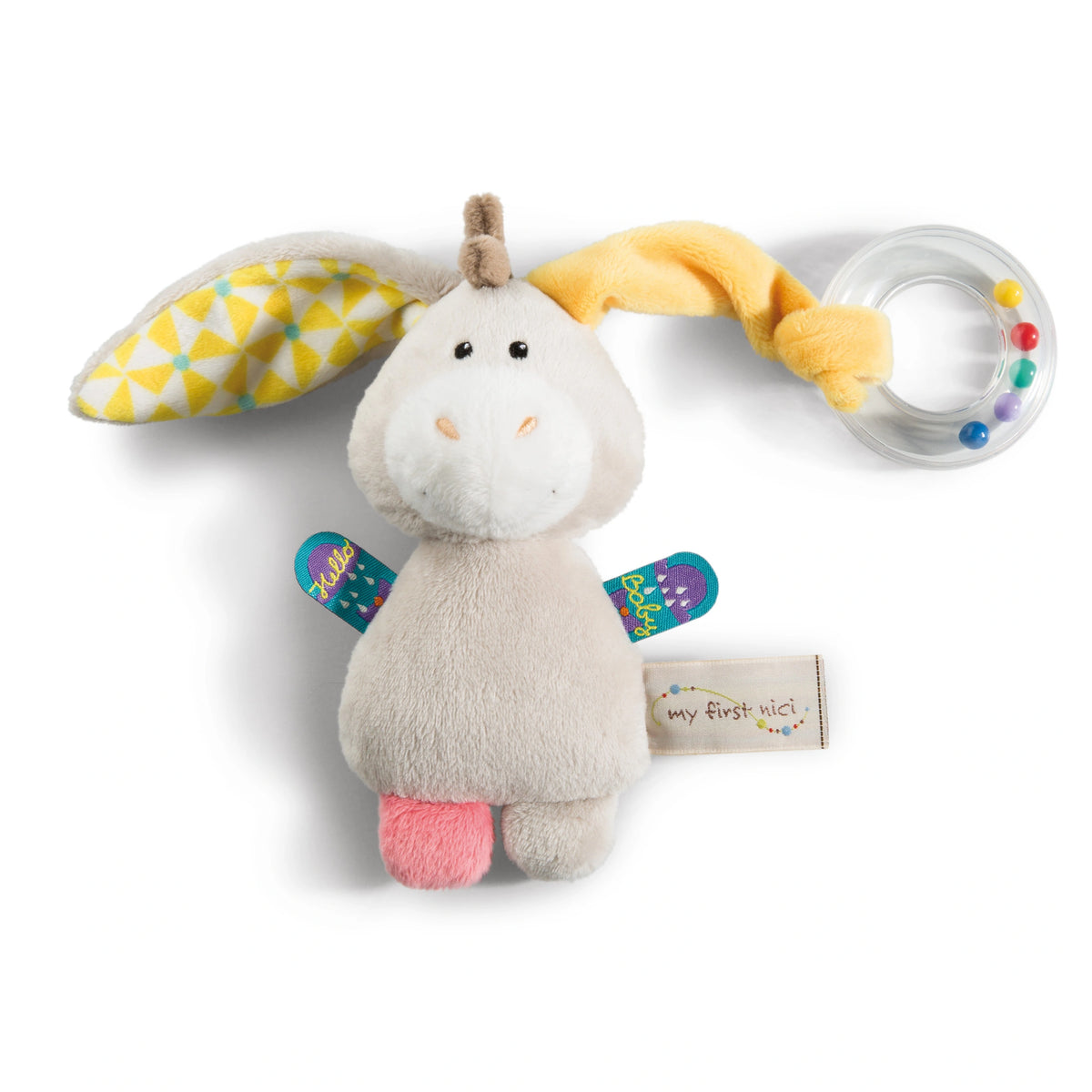 NICI - Mon Premier Hochet Anneau Donkey Muli 15 Cm - Hochets