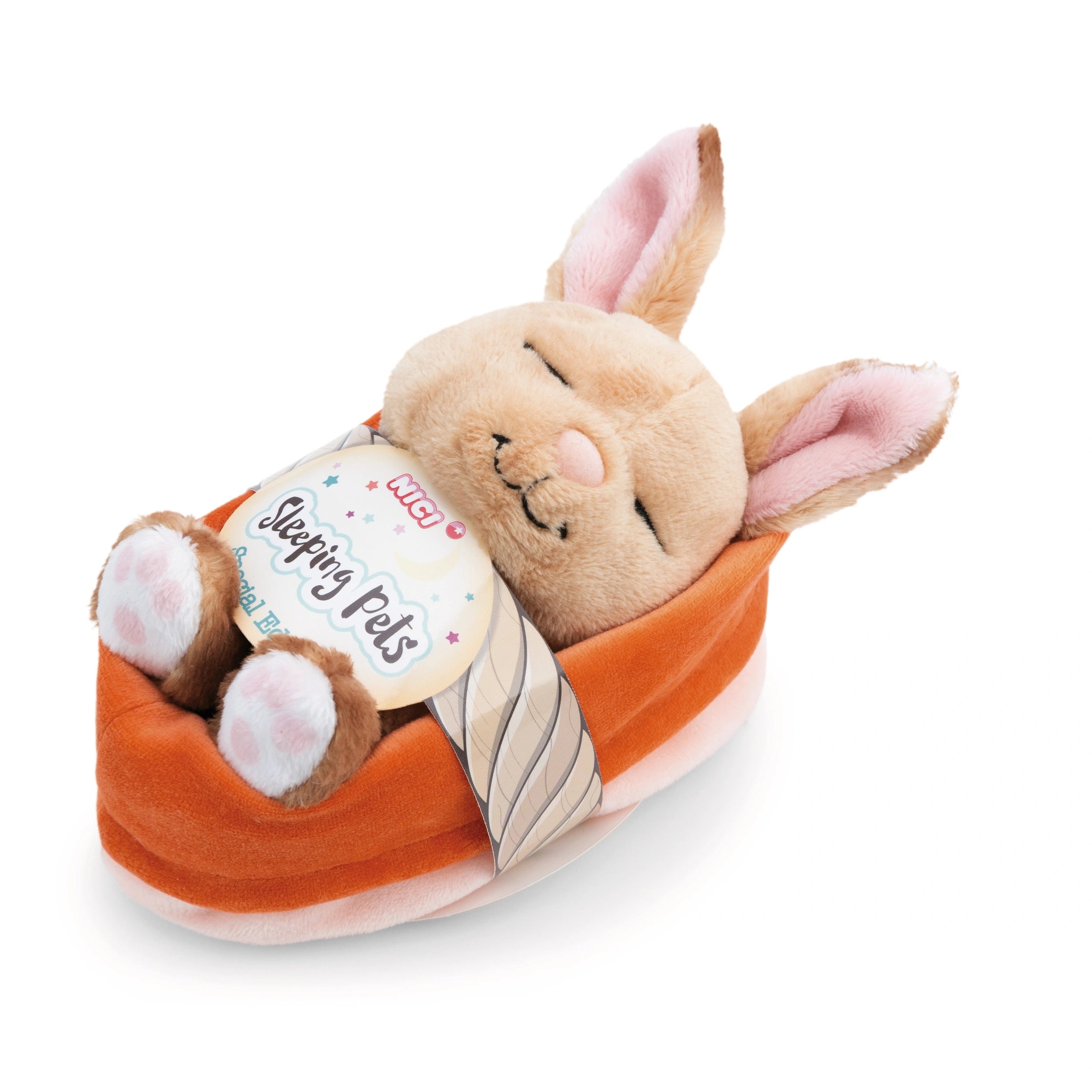 NICI - Animaux en peluche - Lapin dans un panier pêche