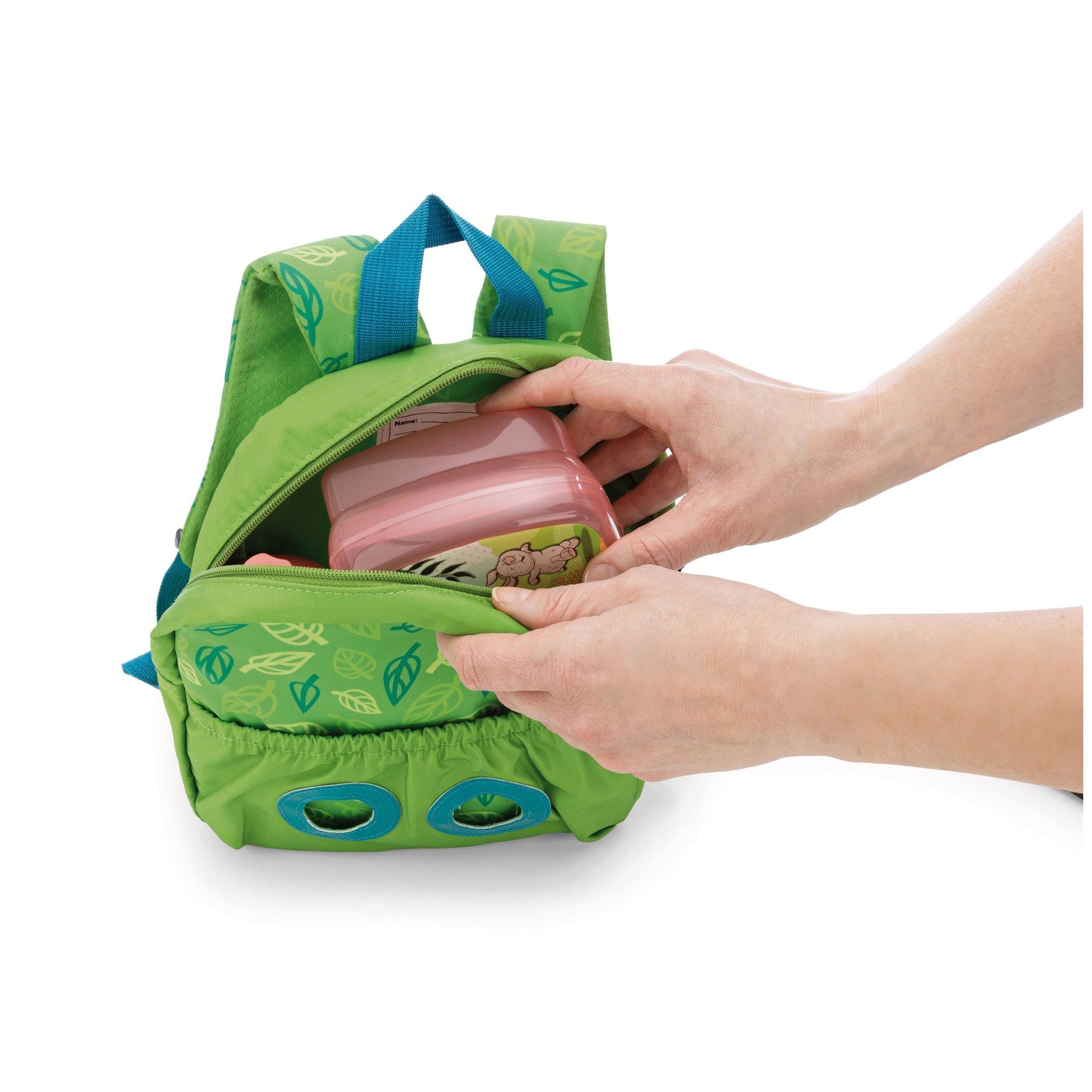 NICI - Travel-Friends-Green-Backpack-With-Soft-Toy-Rabbit-Collectibles