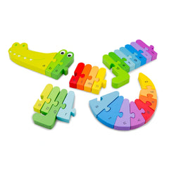 New Classic Toys - Puzzle Alphabet - Crocodile - Jouets Éducatifs