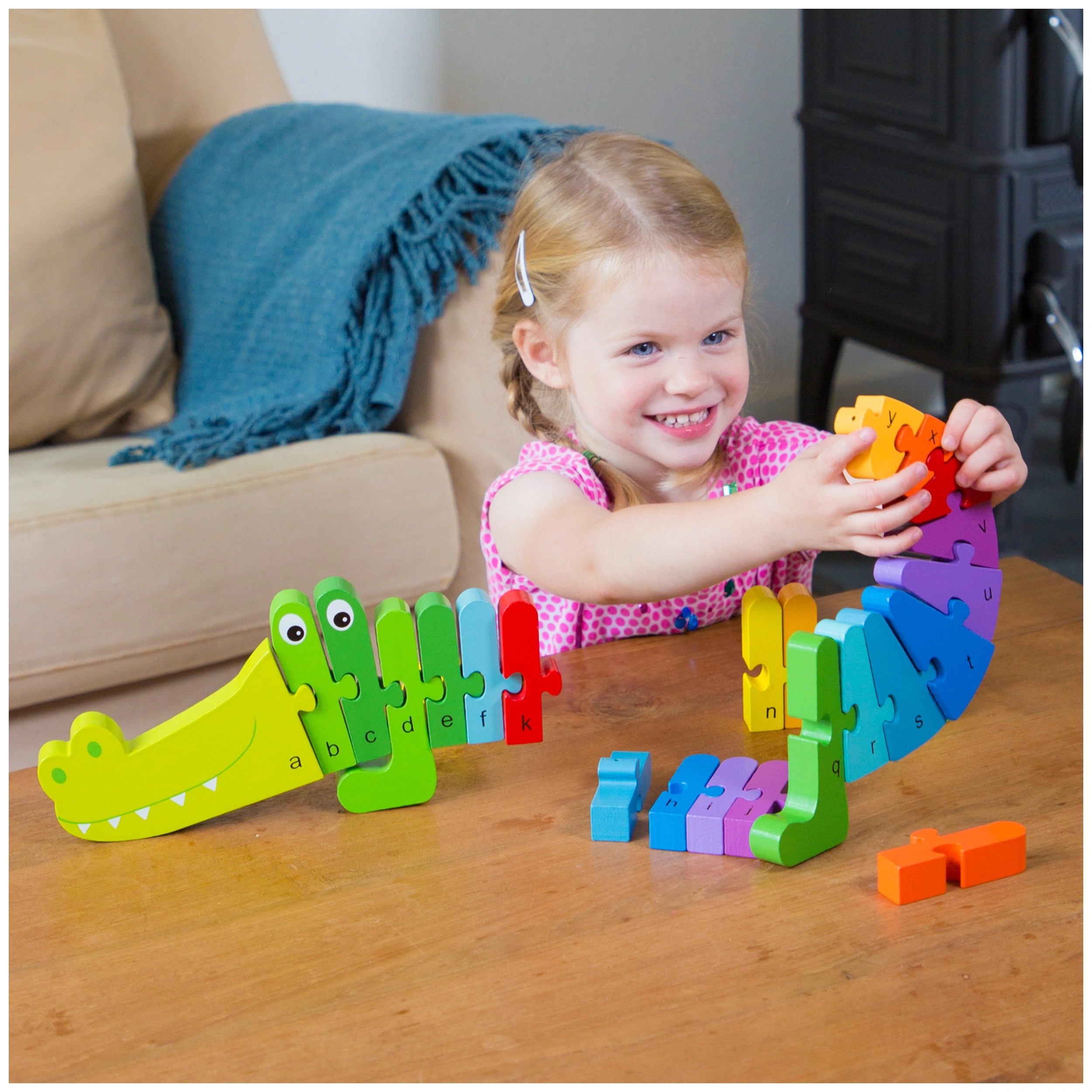 New Classic Toys - Puzzle Alphabet - Crocodile - Jouets Éducatifs