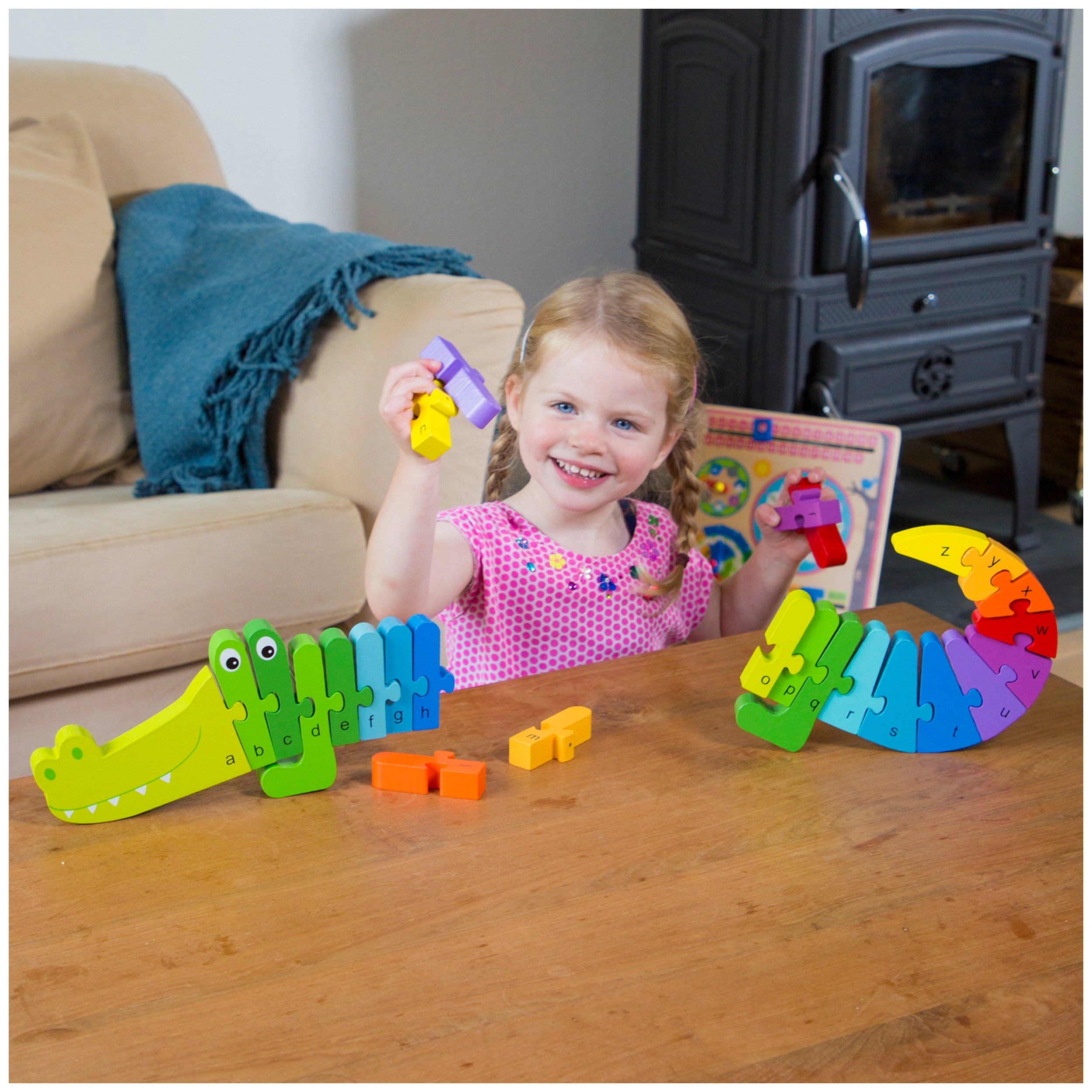 New Classic Toys - Puzzle Alphabet - Crocodile - Jouets Éducatifs