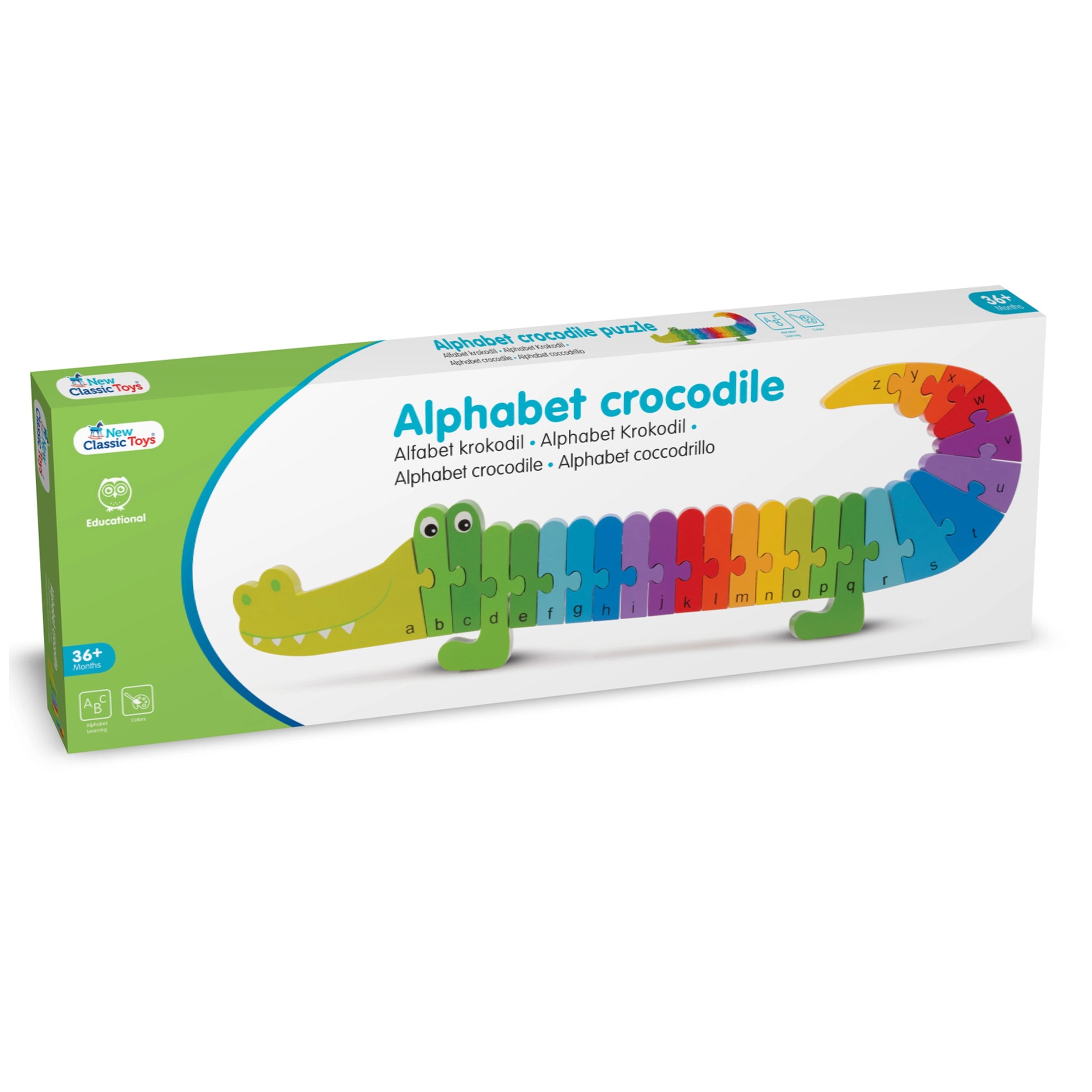 New Classic Toys - Puzzle Alphabet - Crocodile - Jouets Éducatifs
