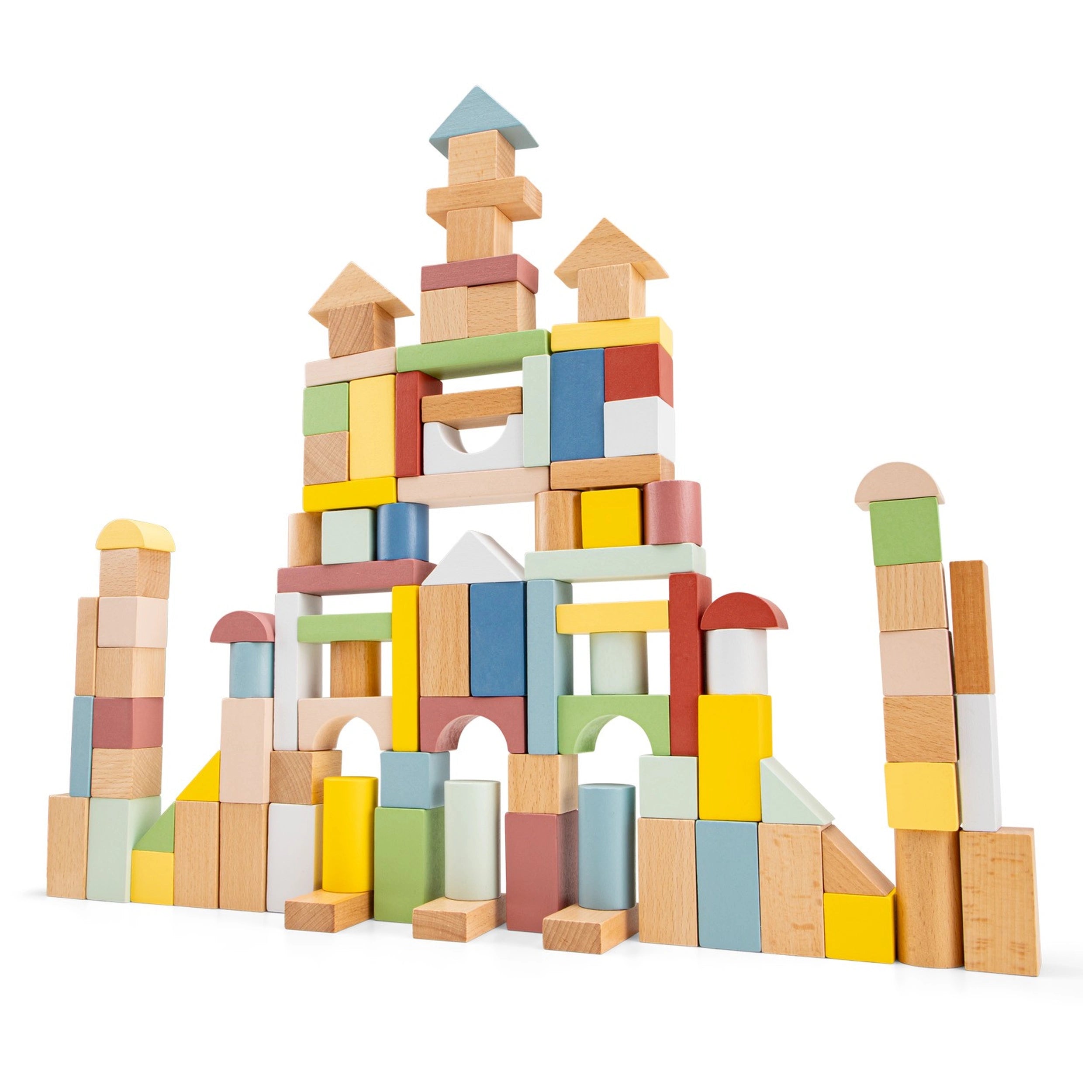 New Classic Toys - Blocs de construction - 100 pièces - Jouets de tri et d'empilage