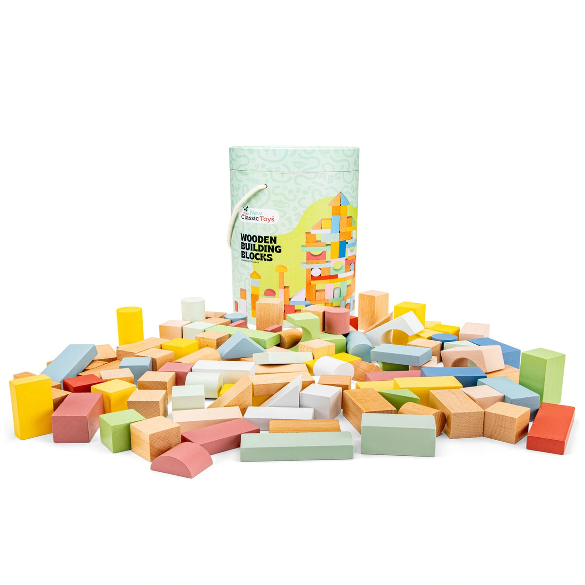 New Classic Toys - Blocs de construction - 100 pièces - Jouets de tri et d'empilage