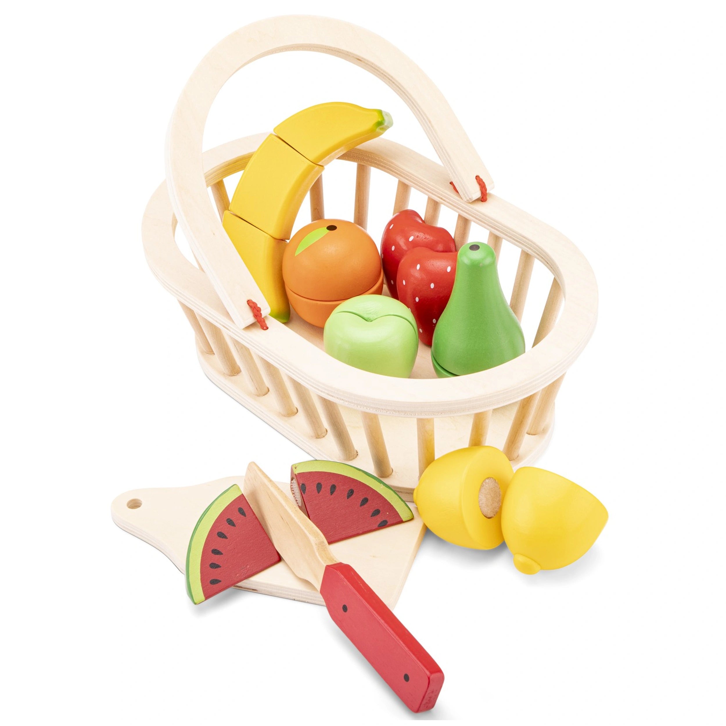 New Classic Toys - Set de Découpe - Panier de Fruits - Professions Imaginaires et Jeux de Rôle