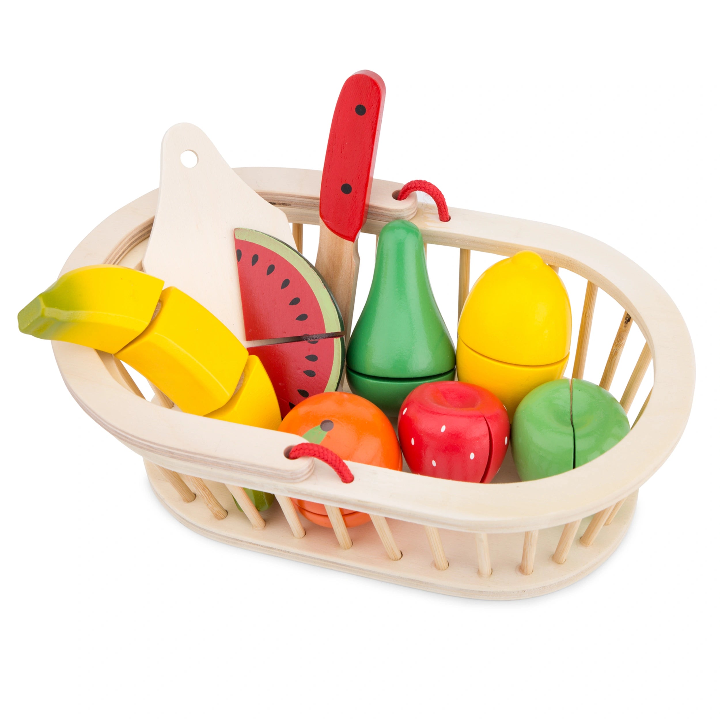 New Classic Toys - Set de Découpe - Panier de Fruits - Professions Imaginaires et Jeux de Rôle