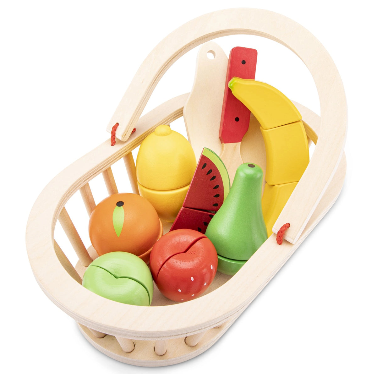 New Classic Toys - Set de Découpe - Panier de Fruits - Professions Imaginaires et Jeux de Rôle