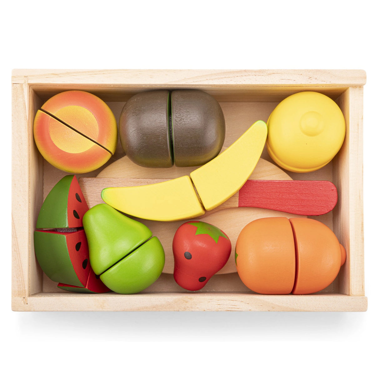 New Classic Toys - Set de Découpe - Boîte de Fruits - Professions Imaginaires et Jeux de Rôle