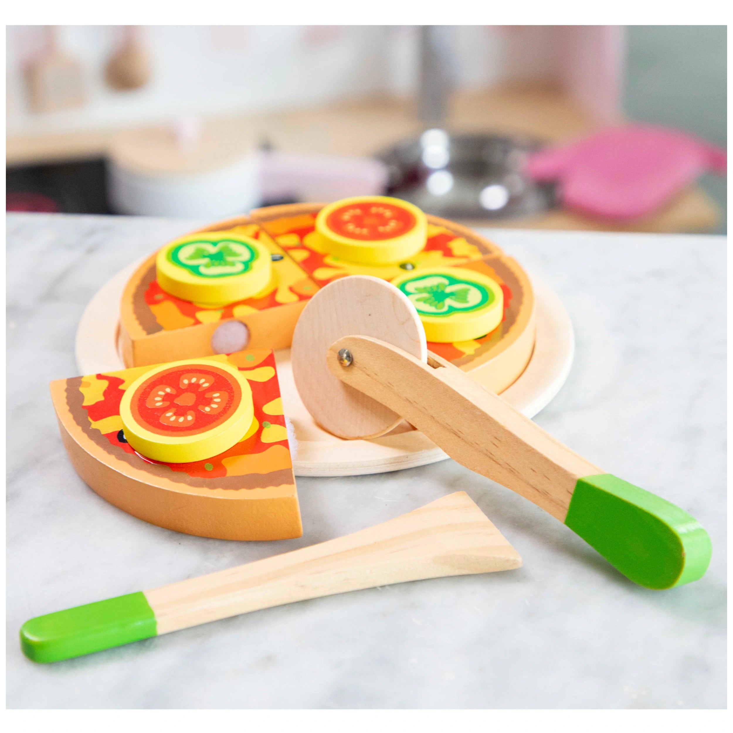 New Classic Toys - Set de Découpe - Légumes à Pizza - Professions Imaginaires & Jeux de Rôle