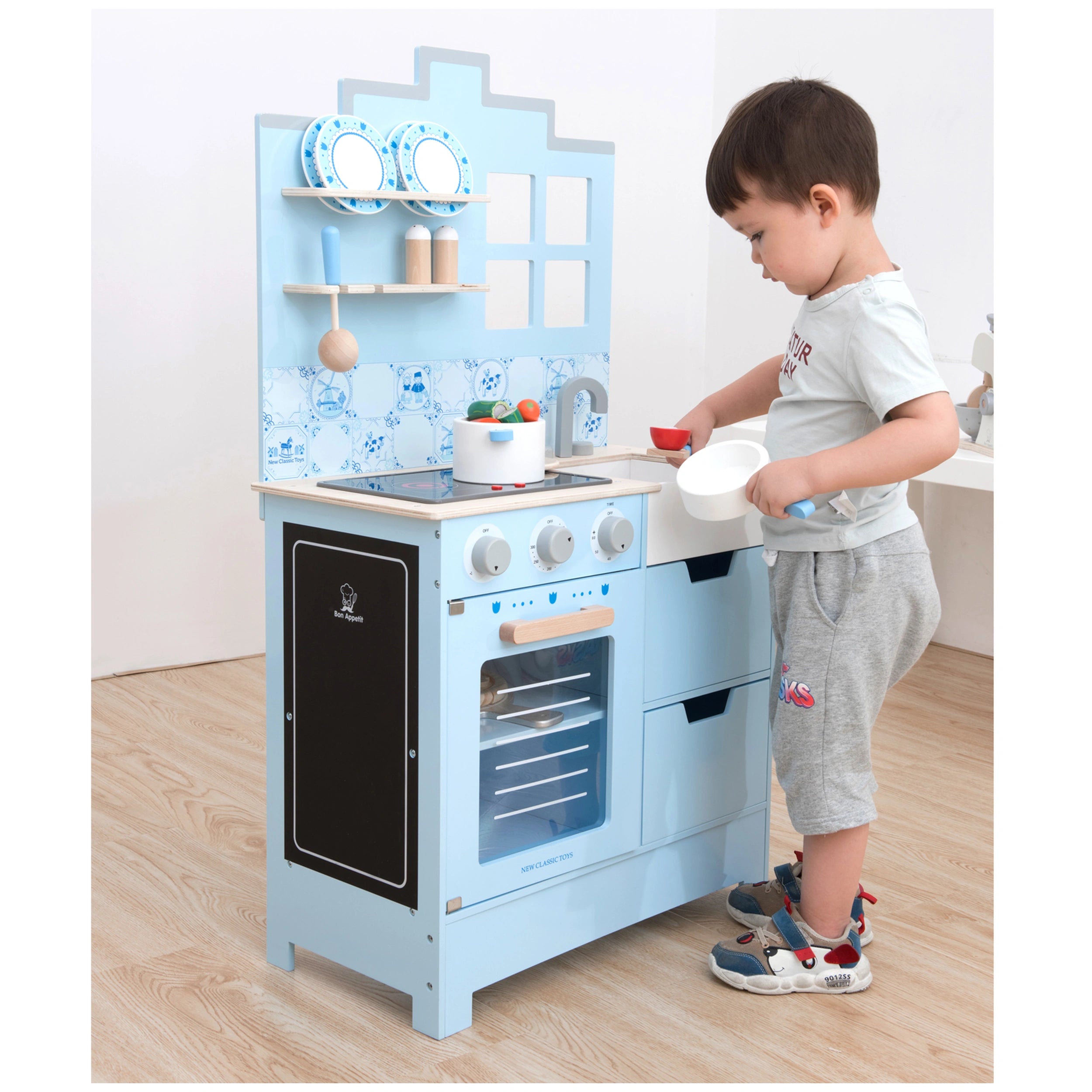 New Classic Toys - Cuisine - Delft Blue - Professions fictives et jeux de rôle