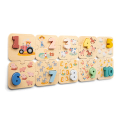 New Classic Toys - Puzzle Numérique - Ferme - Jouets Éducatifs