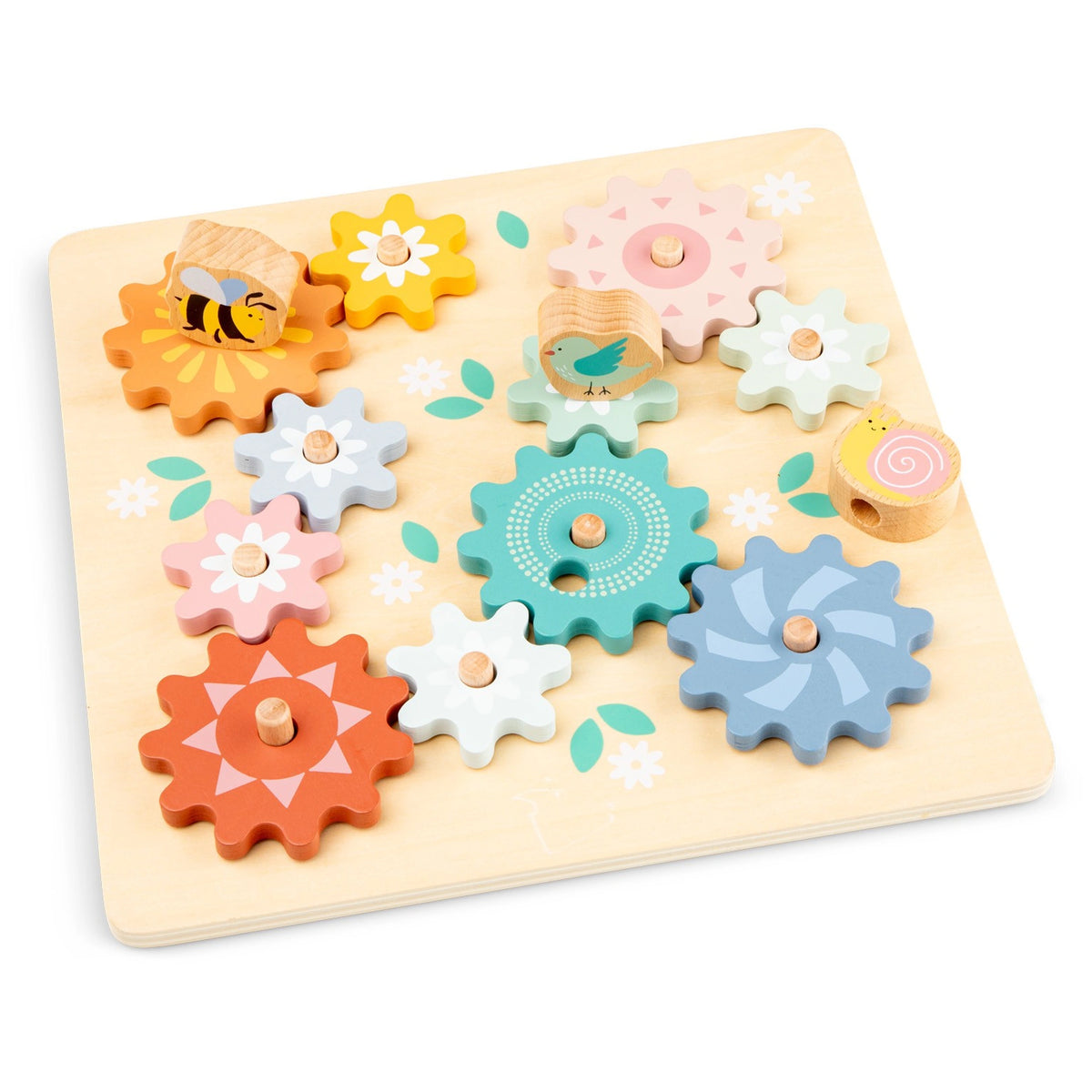 New Classic Toys - Puzzle de Roues Dentées - Jardin - Jouets Éducatifs
