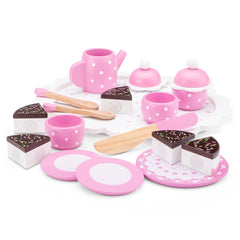 New Classic Toys - Service à thé avec gâteau à couper - Rose - Professions fictives et jeux de rôle