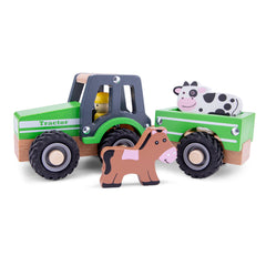 New Classic Toys - Tracteur avec remorque - Animaux - Véhicules de jeu