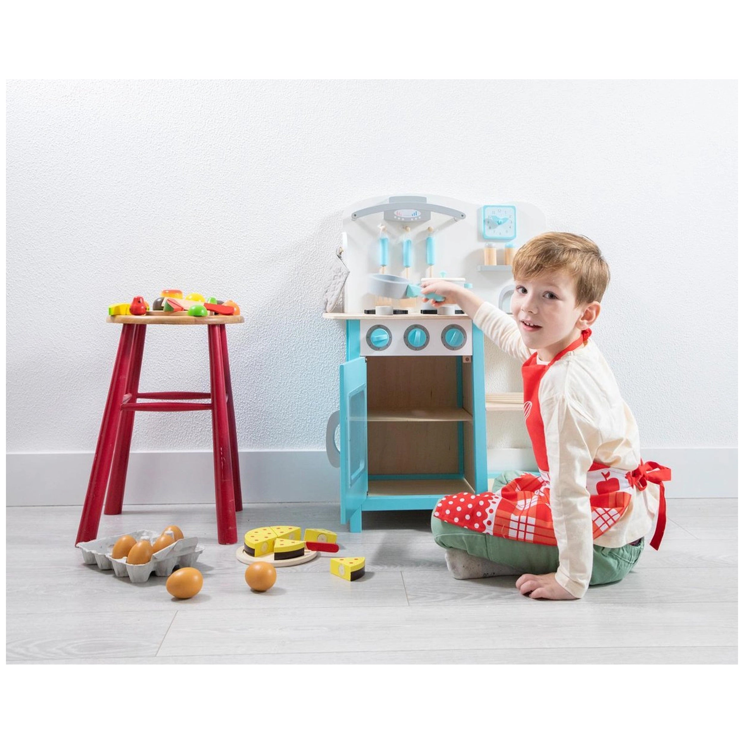 New Classic Toys - Cuisine en Bois Bleue Bon Appetit - Professions Imaginaires et Jeux de Rôle
