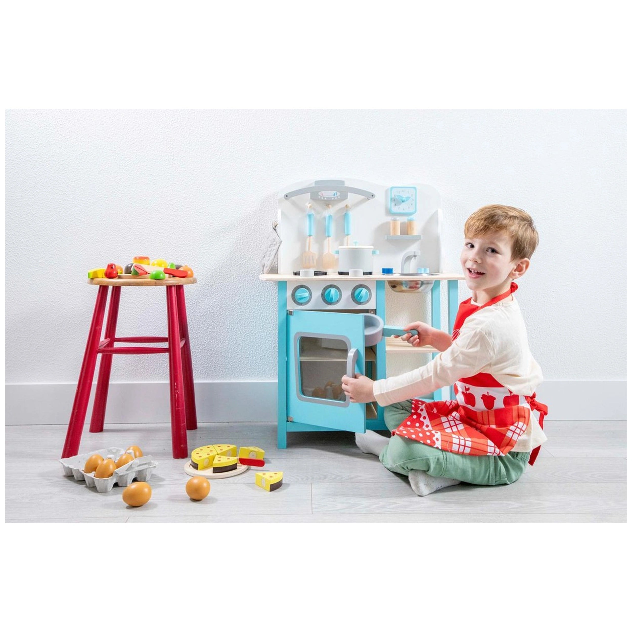 New Classic Toys - Cuisine en Bois Bleue Bon Appetit - Professions Imaginaires et Jeux de Rôle