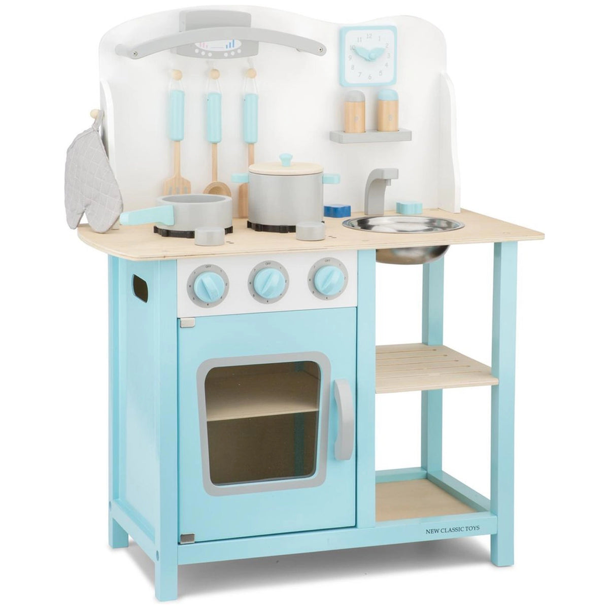 New Classic Toys - Cuisine en Bois Bleue Bon Appetit - Professions Imaginaires et Jeux de Rôle