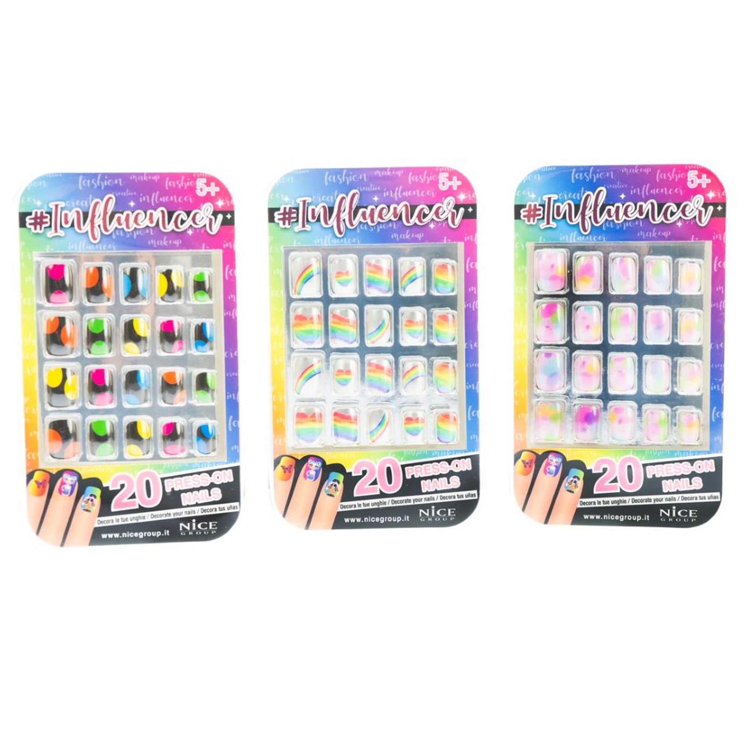 Nice - Ensemble d'ongles press-on d'influenceur - Maquillage