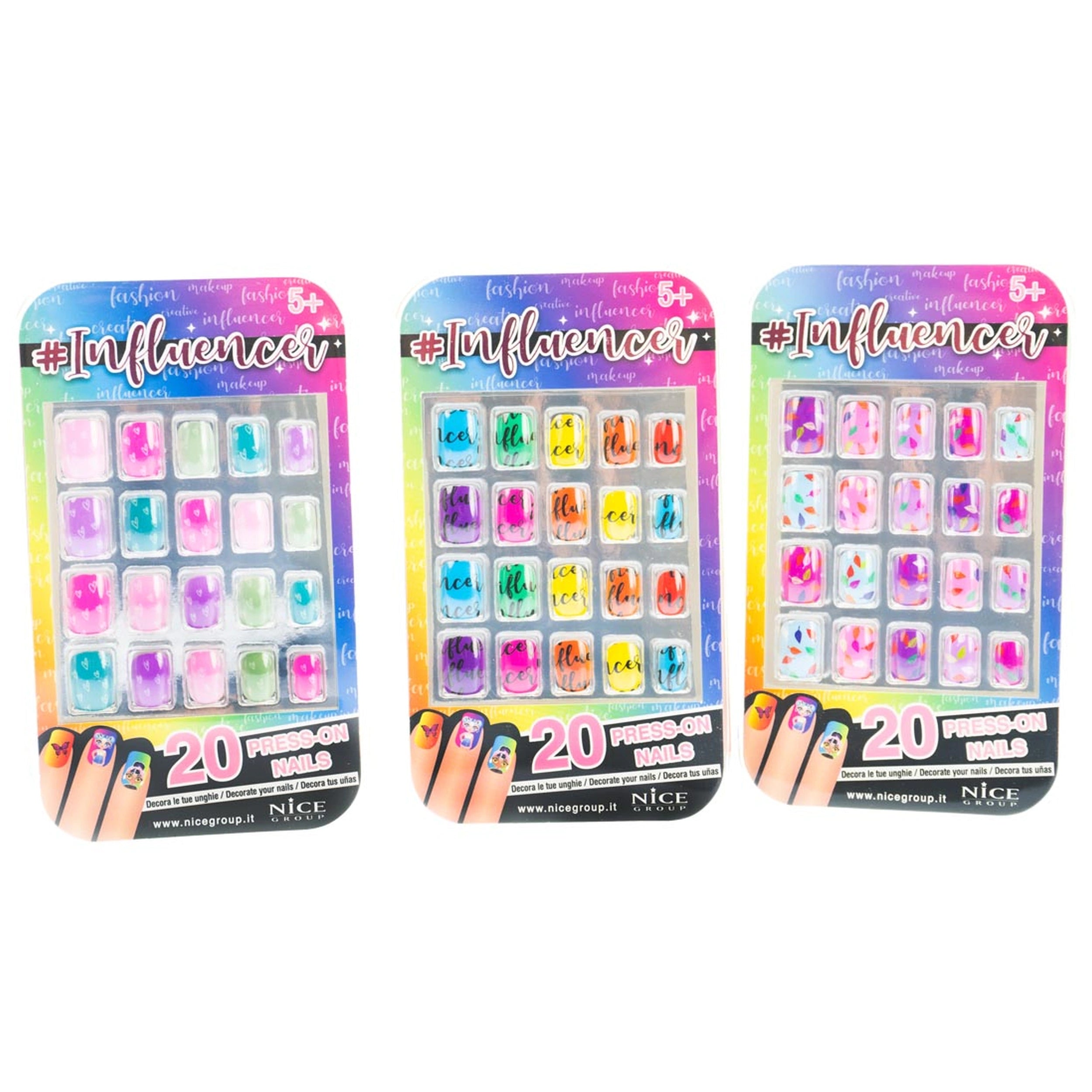Nice - Ensemble d'ongles press-on d'influenceur - Maquillage