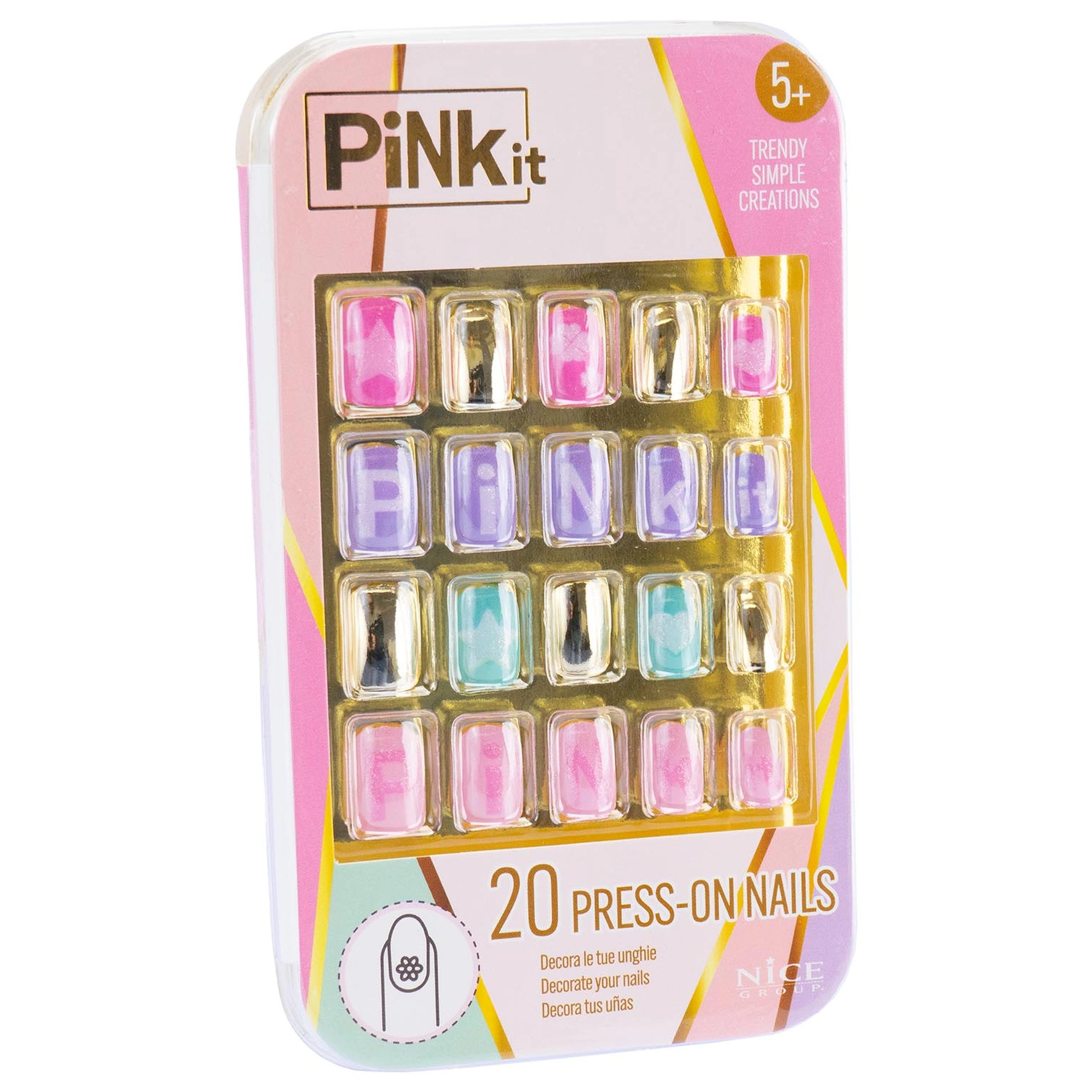 Nice - Ensemble de faux ongles Pinkit - Maquillage