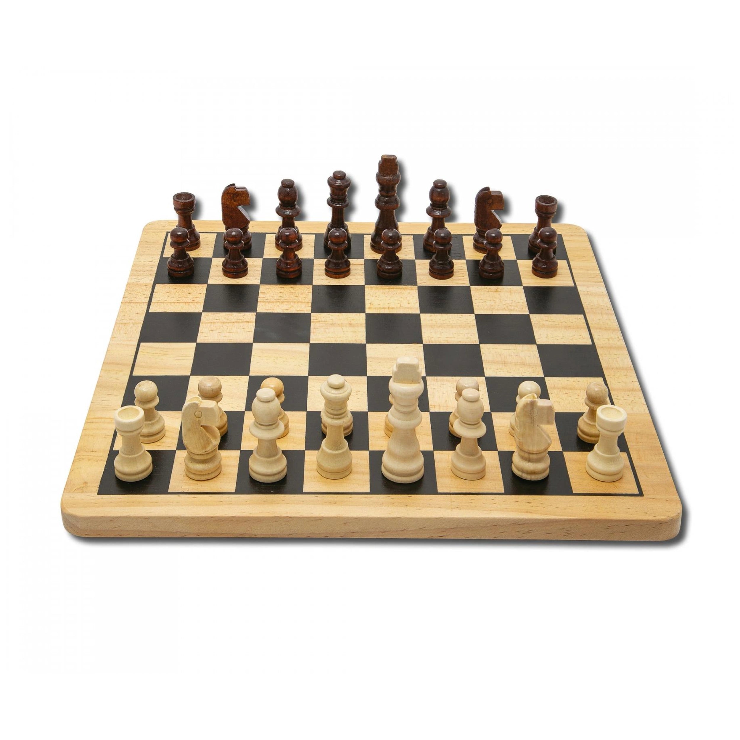 Noris - Deluxe Wooden - Chess & Checkers - Board Games - International Edition - Board Games