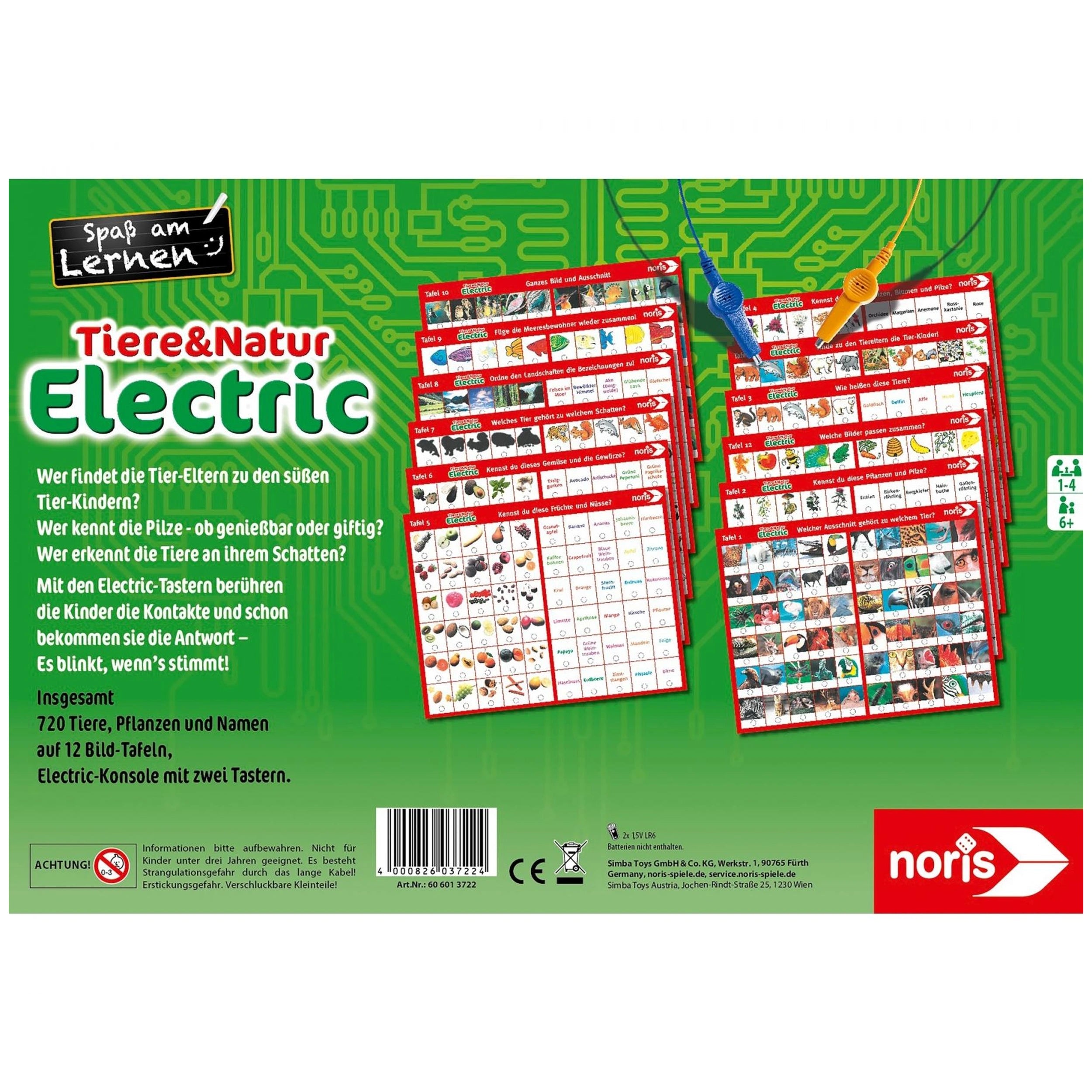 Noris - Electric Animal and Nature - Board Games - German Edition - Board Games