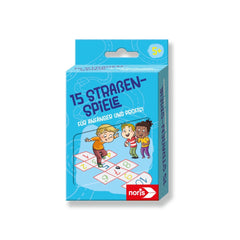 Noris - Jeux d'extérieur - Set de 15 jeux de rue - Boîte portable - 5 Ans+