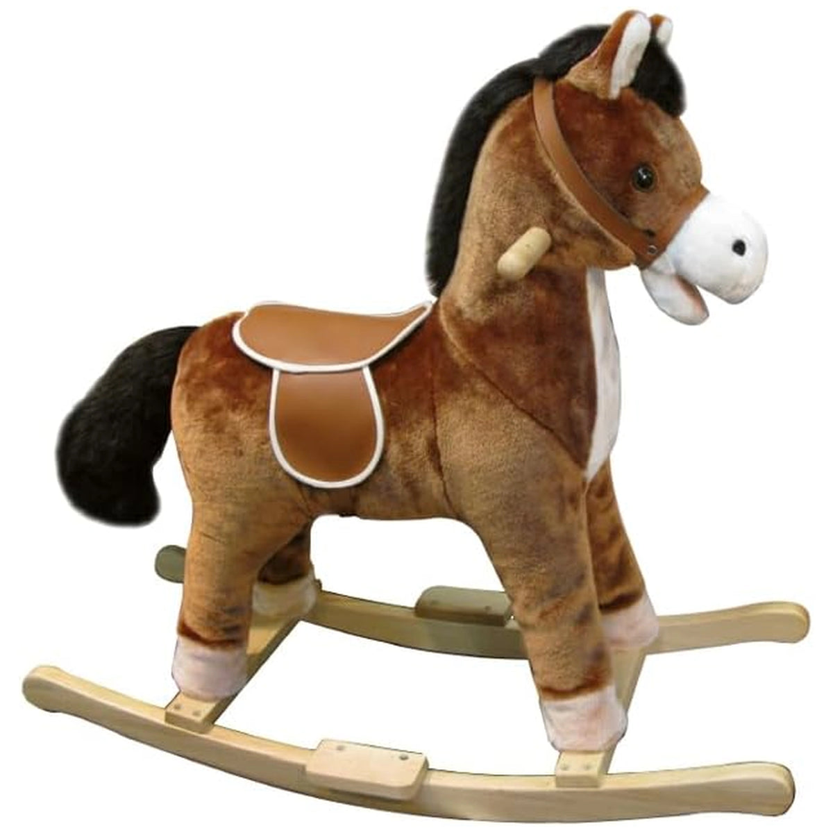 ODS - My Vip Rocking Horse with Sounds 65 cm Wooden and Plush - Riding Toys