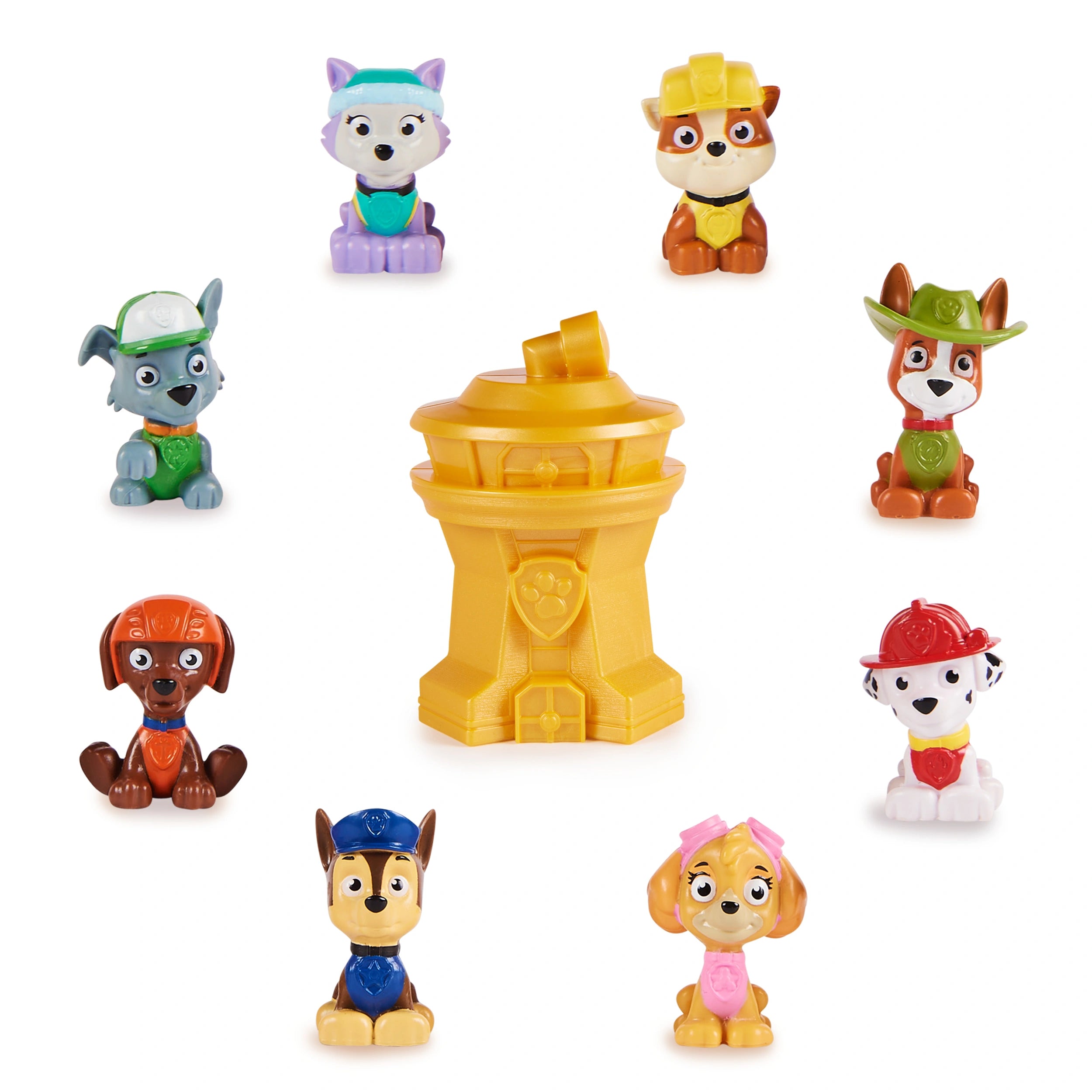 Paw Patrol 10th Anniversary Collectible Blind Box Mini Figure with Lookout Tower Container