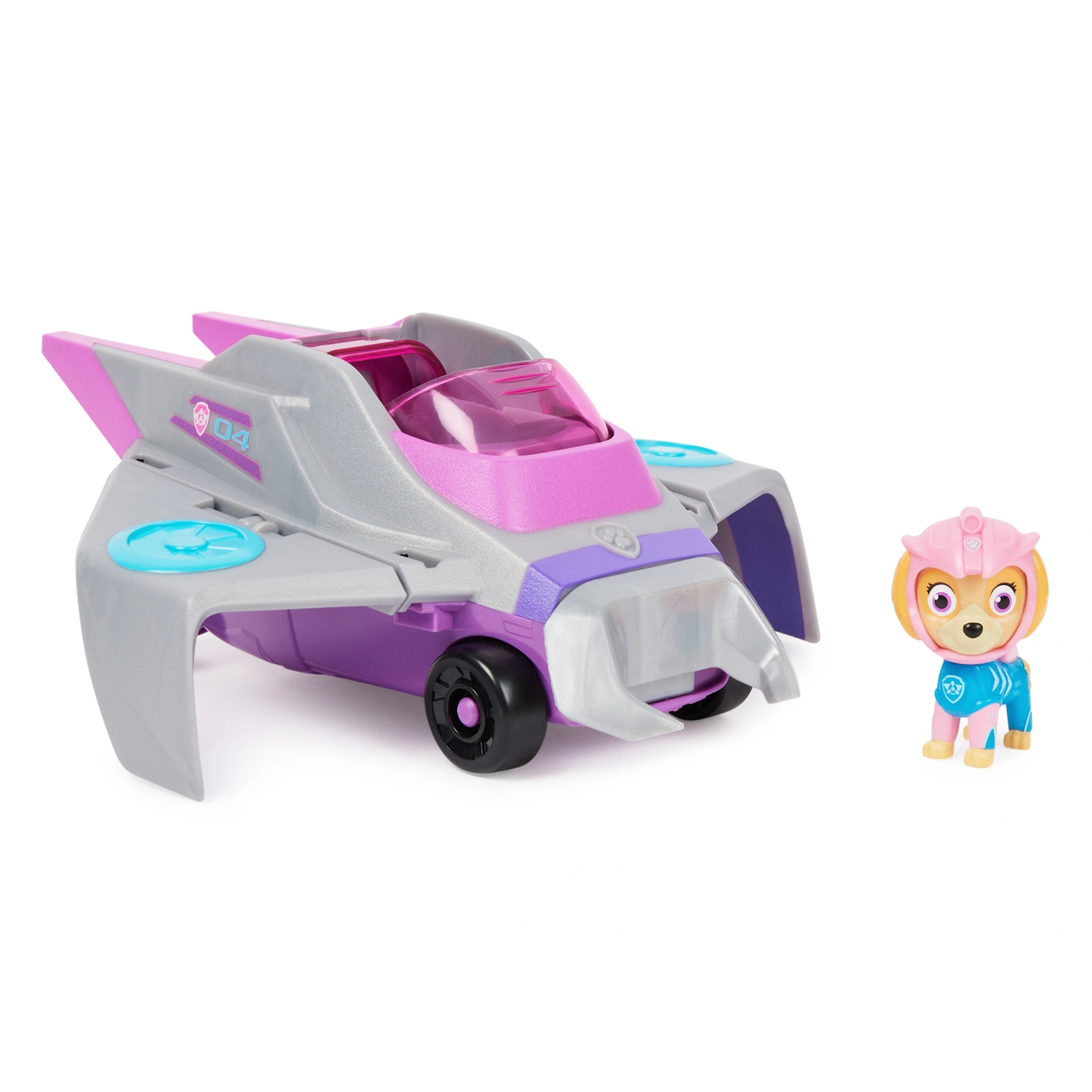 Paw Patrol Aqua Pups Skye Transforming Manta Ray Vehicle with Collectible Action Figure
