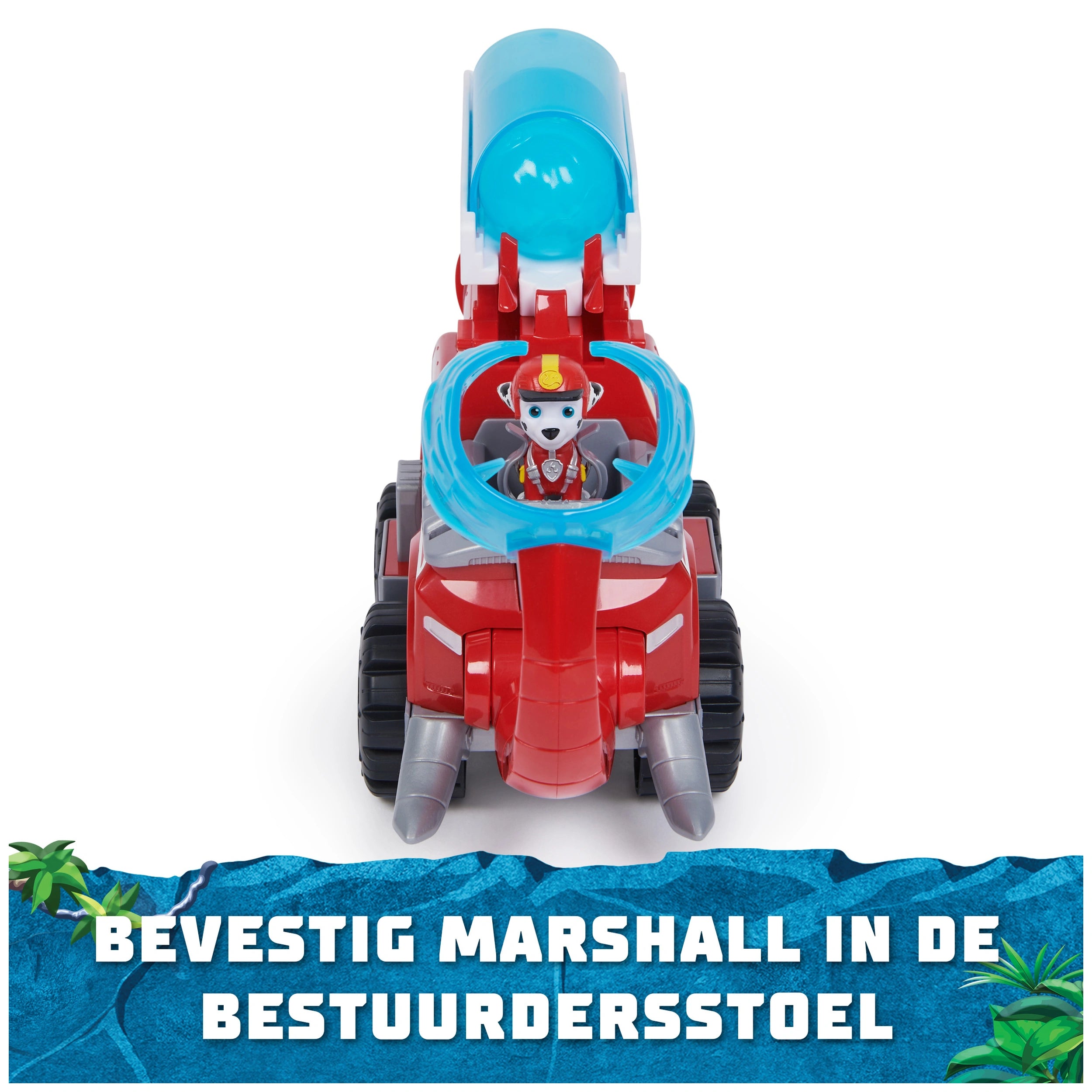 Paw Patrol Jungle Pups Marshall Elephant Firetruck with Projectile Launcher Toy Truck with Action Figure