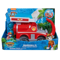 Paw Patrol Jungle Pups Marshall Elephant Firetruck with Projectile Launcher Toy Truck with Action Figure