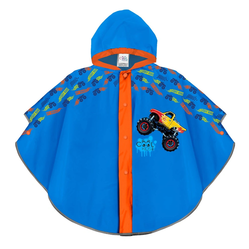 Perletti - Ponchos - Poncho de pluie Monster Truck - Réfléchissant - 3 Ans+