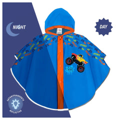 Perletti - Ponchos - Poncho de pluie Monster Truck - Réfléchissant - 3 Ans+