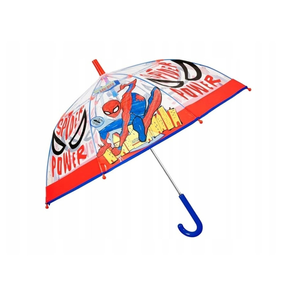 Perletti - Parapluies - Parapluie transparent Spider-Man - 3-6 Ans - Design sécurisé enfant