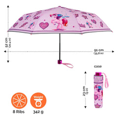 Perletti - Rain Umbrellas - Unicorn Folding Umbrella - Windproof - 3-6 Yrs