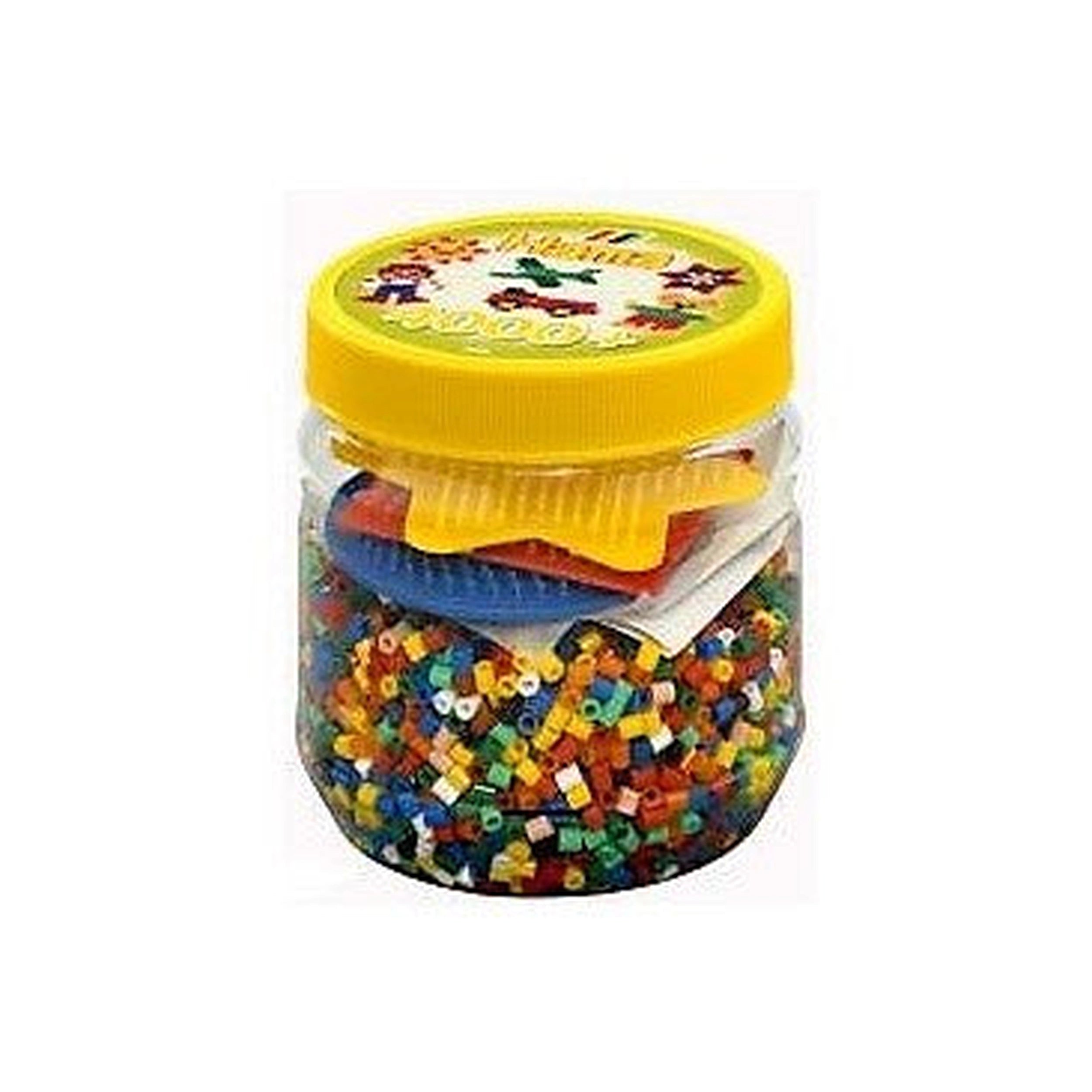 Ensemble de perles à repasser Pet Hama dans un pot de 4000 pièces.