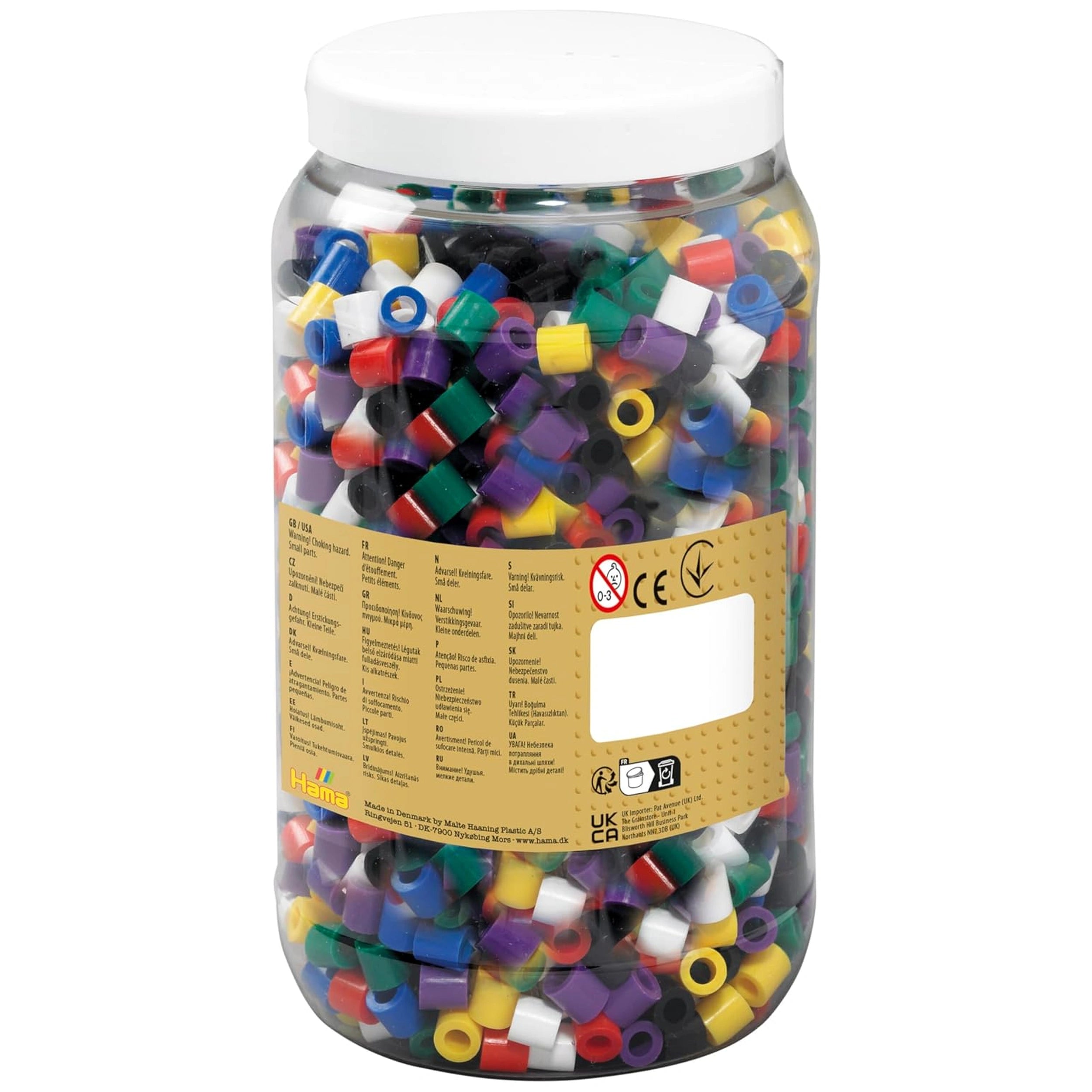 Perles à repasser Pet Hama Maxi en pot - Mélange standard (00) 1400 pièces.