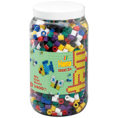 Perles à repasser Pet Hama Maxi en pot - Mélange standard (00) 1400 pièces.