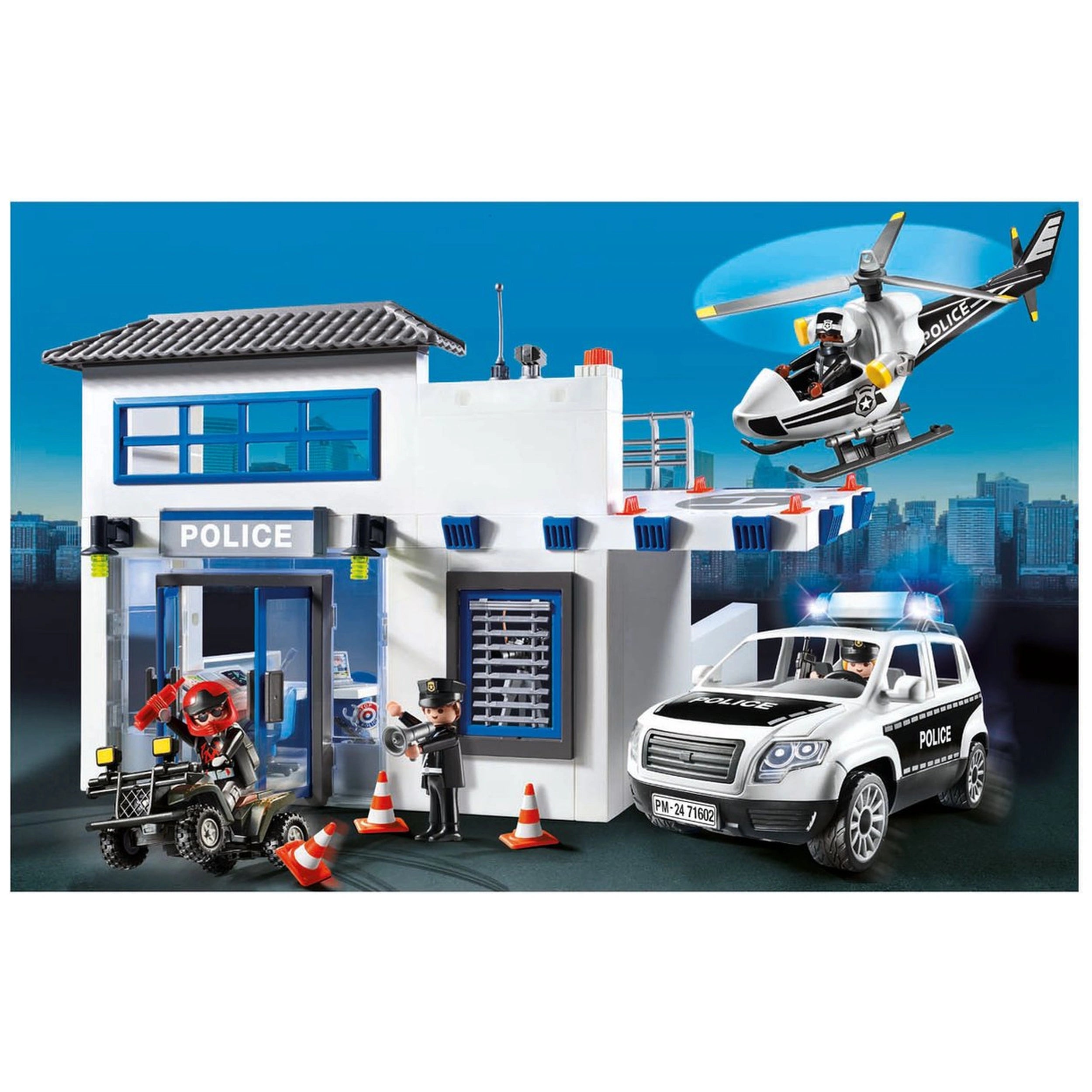 Playmobil Action Heroes Police Station With Vehicles - 71602