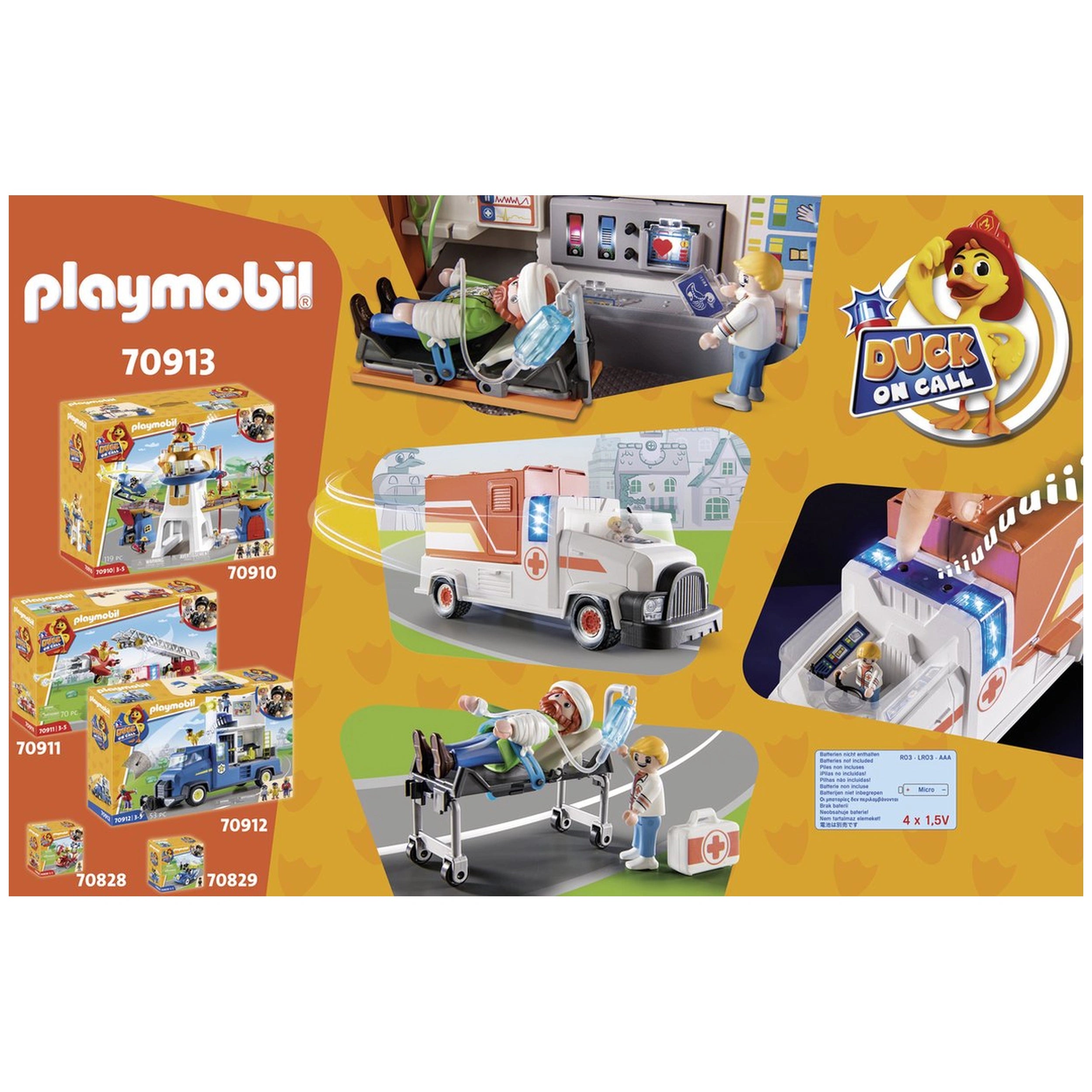Playmobil Duck On Call Ambulance - 70913
