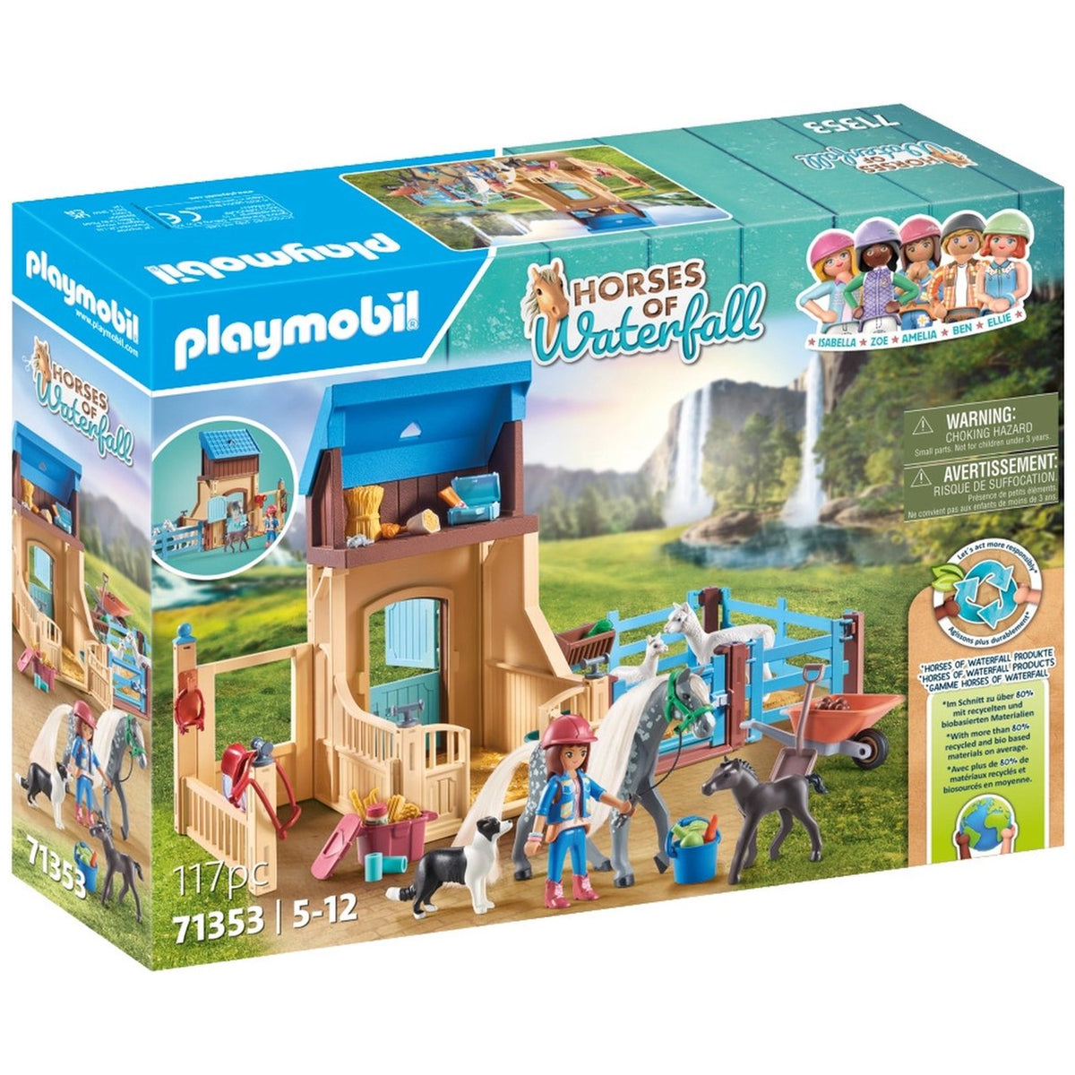 Playmobil Chevaux de la Cascade Amelia et Whisper Ensemble de Jeu - 71353