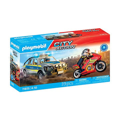Playmobil - Police Chase with Pick-Up Truck - Toy Playsets